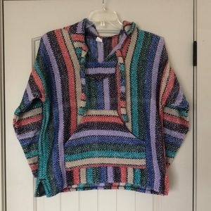 Mexican poncho hoodie